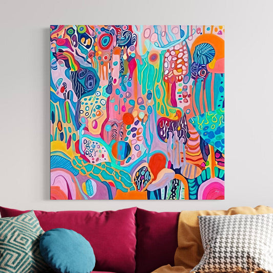 Canvas Print Kaleidoscopic Voyage by Tailored Canvases, vivid abstract colors, gallery wrap on Tampa Home & Garden Store