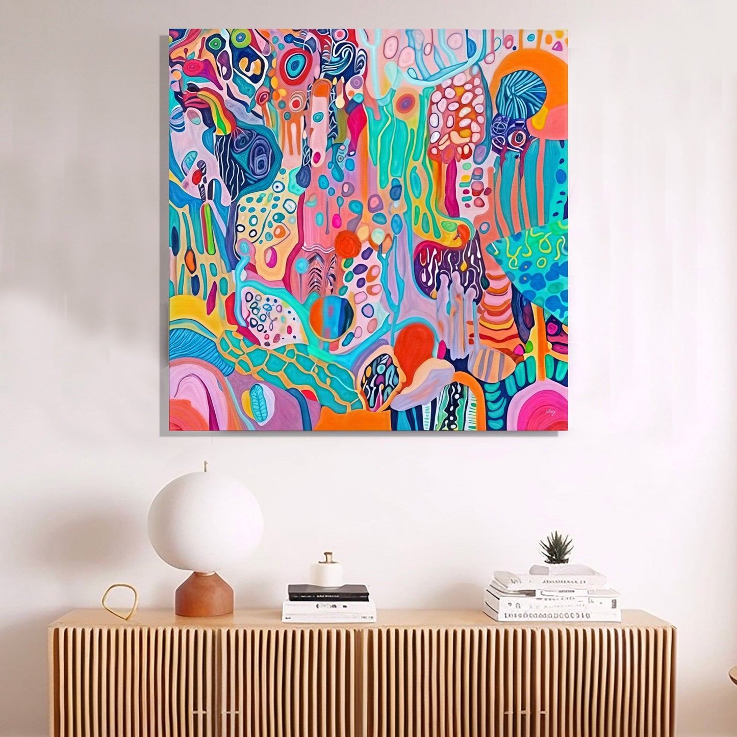 Canvas print Kaleidoscopic Voyage by Tailored Canvases in vibrant abstract colors on Tampa Home & Garden Store