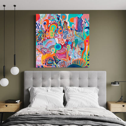 Canvas print Kaleidoscopic Voyage II by Tailored Canvases, vibrant multicolor abstract wall art on Tampa Home & Garden Store
