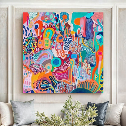 Canvas Print Kaleidoscopic Voyage II Tailored Canvases, vibrant colorful shapes on Tampa Home & Garden Store