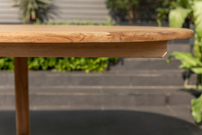 Julien FSC Teak Wood Outdoor Extendable Dining Set natural finish on Tampa Home & Garden Store