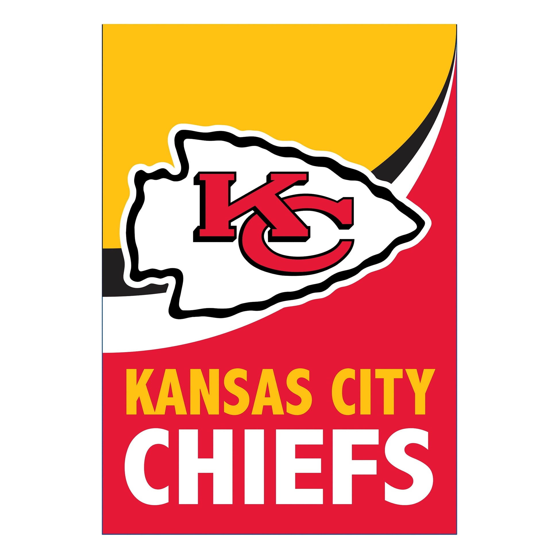 Kansas City Chiefs Burlap Flag GDN Size - Tampa Home & Garden Store