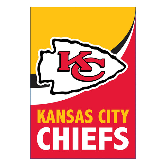 Kansas City Chiefs Burlap Flag GDN Size - Tampa Home & Garden Store
