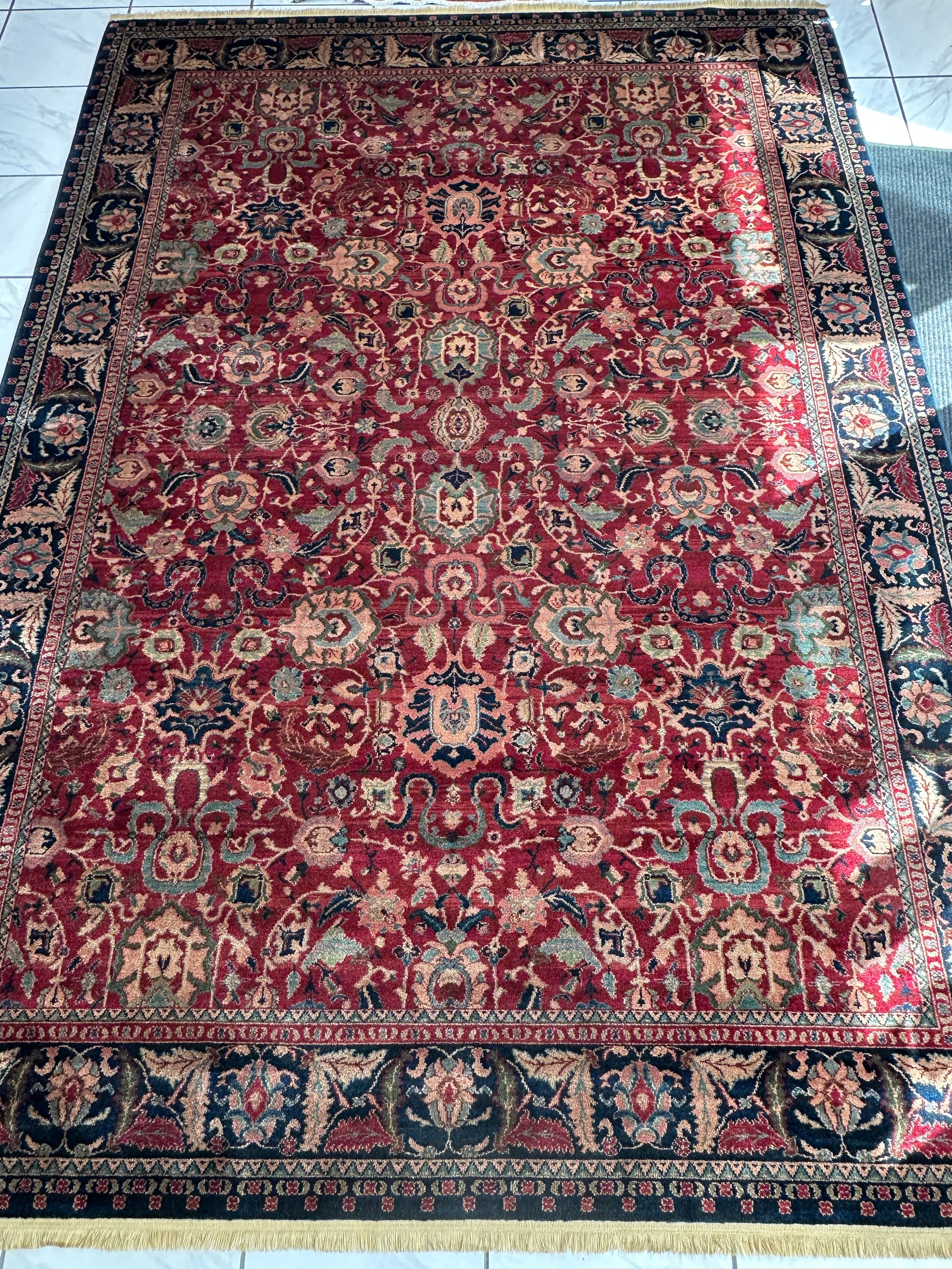 Karastan Samovar Teawash Wool Rug – 8’8” x 12’ – Vintage Elegance, Excellent Condition - Tampa Home & Garden Store