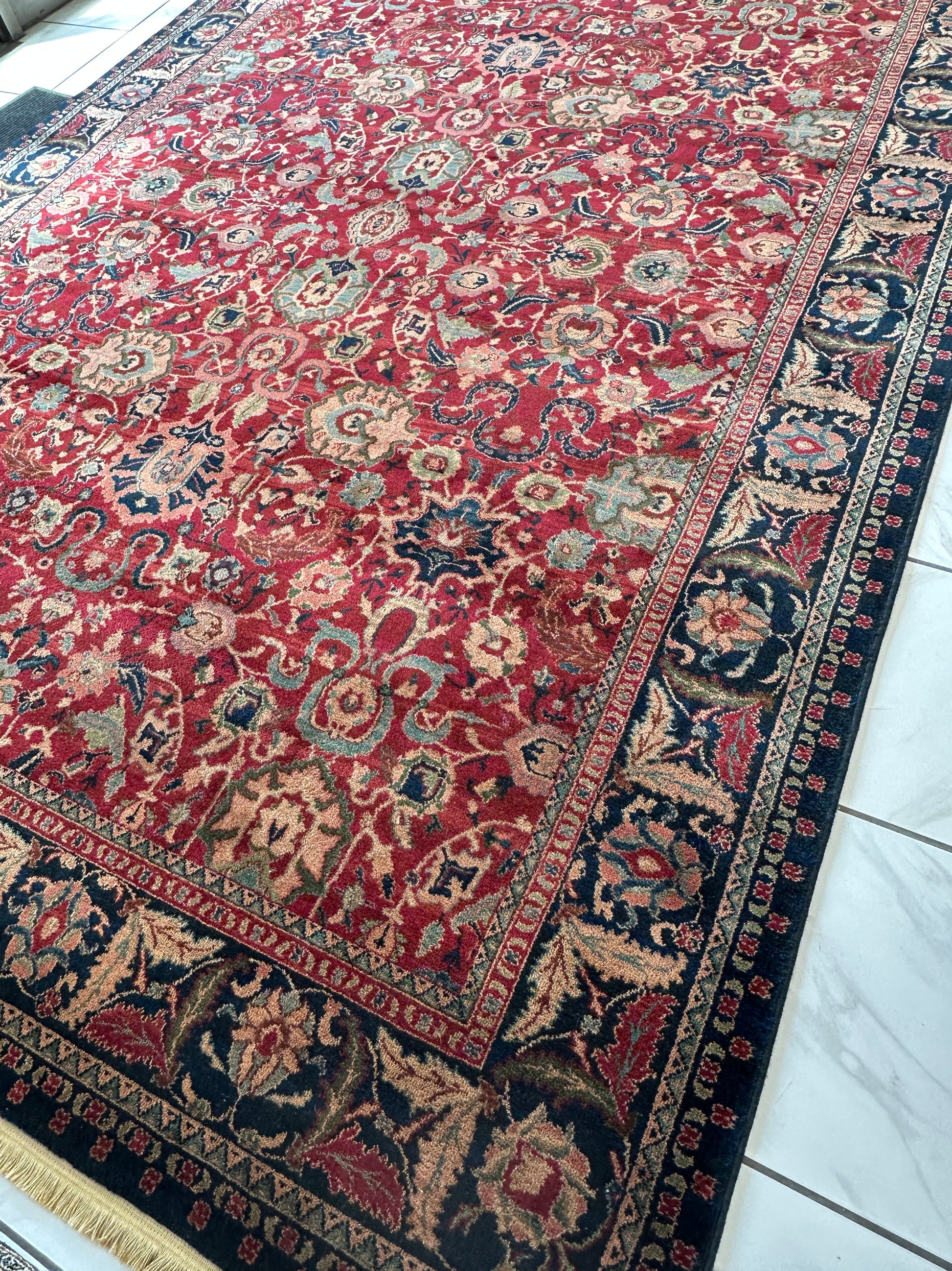 Karastan Samovar Teawash Wool Rug – 8’8” x 12’ – Vintage Elegance, Excellent Condition - Tampa Home & Garden Store