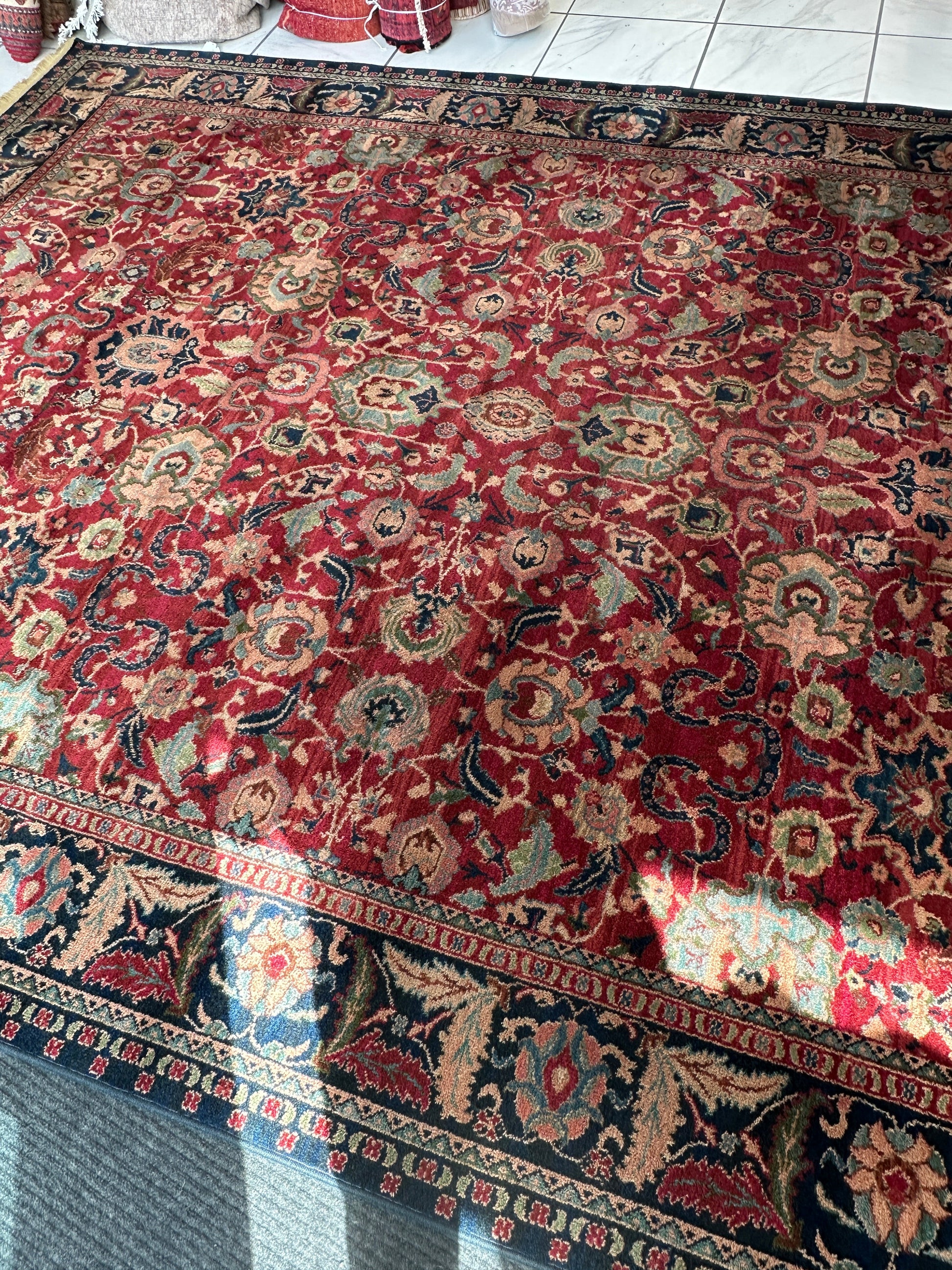 Karastan Samovar Teawash Wool Rug – 8’8” x 12’ – Vintage Elegance, Excellent Condition - Tampa Home & Garden Store