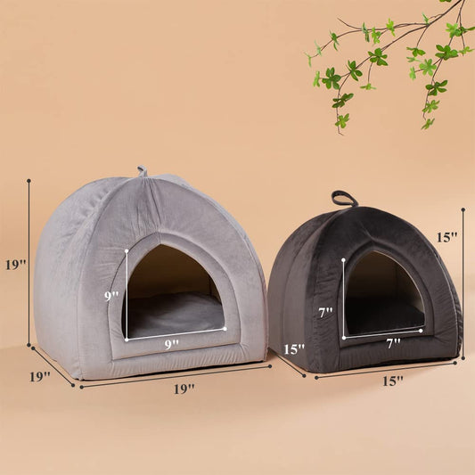 Kasentex Cat Bed, Lovely Tent with Removable Washable Pillow Cushion - Tampa Home & Garden Store