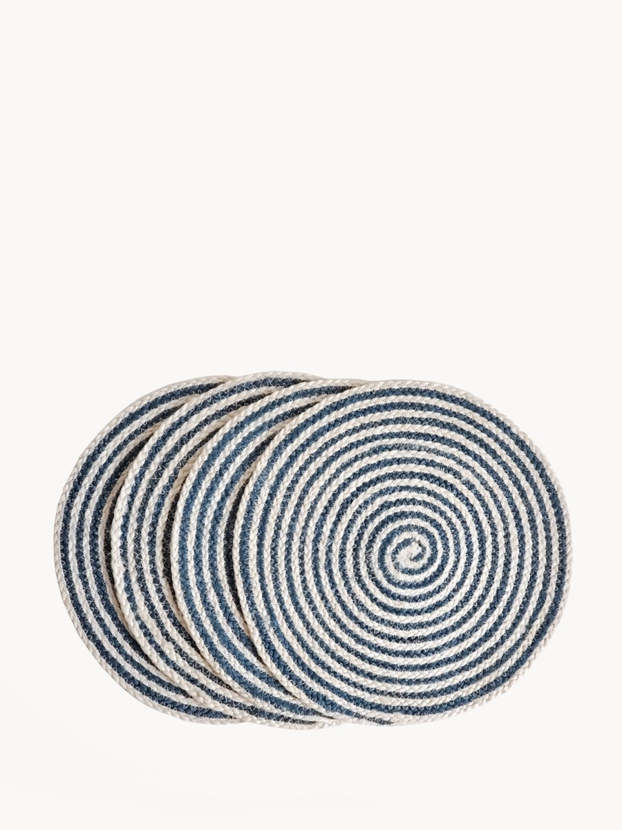 Kata Spiral Placemat - Blue (Set of 4) - Tampa Home & Garden Store