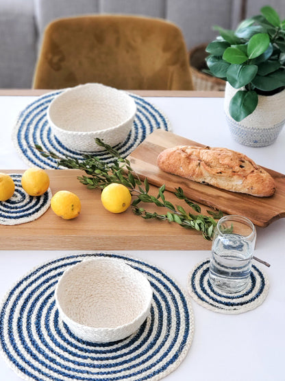 Kata Spiral Placemat - Blue (Set of 4) - Tampa Home & Garden Store