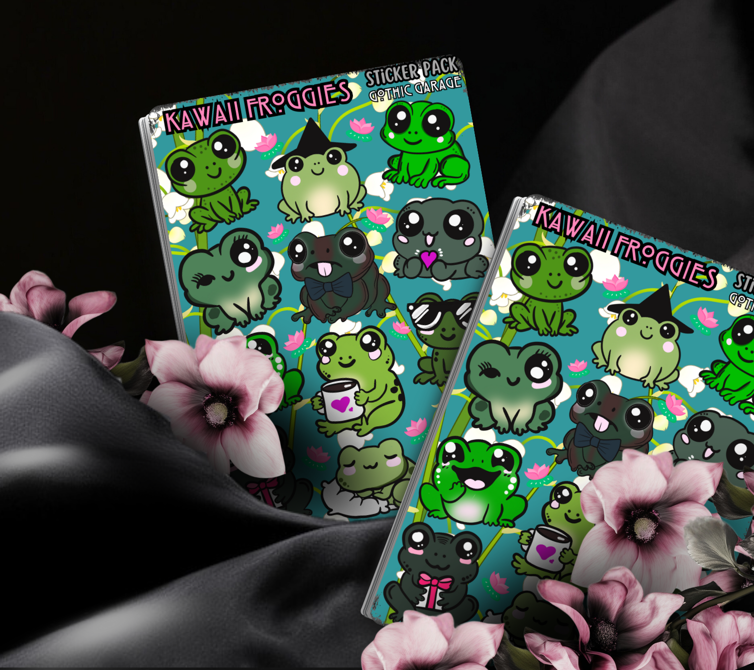Kawaii Froggies Sticker Sheet – Cute Frog Vinyl Stickers for Journals, Scrapbooking & Laptops - Tampa Home & Garden Store