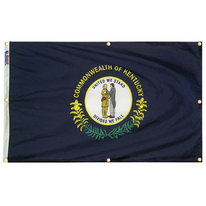 Kentucky Flag with Grommets Along the Edges for Wall Hanging - Tampa Home & Garden Store
