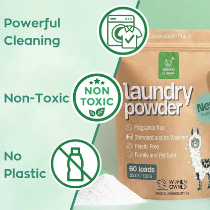 Laundry Powder Green Llama NEW EWG Verified Fragrance-Free, 60 Loads on Tampa Home & Garden Store