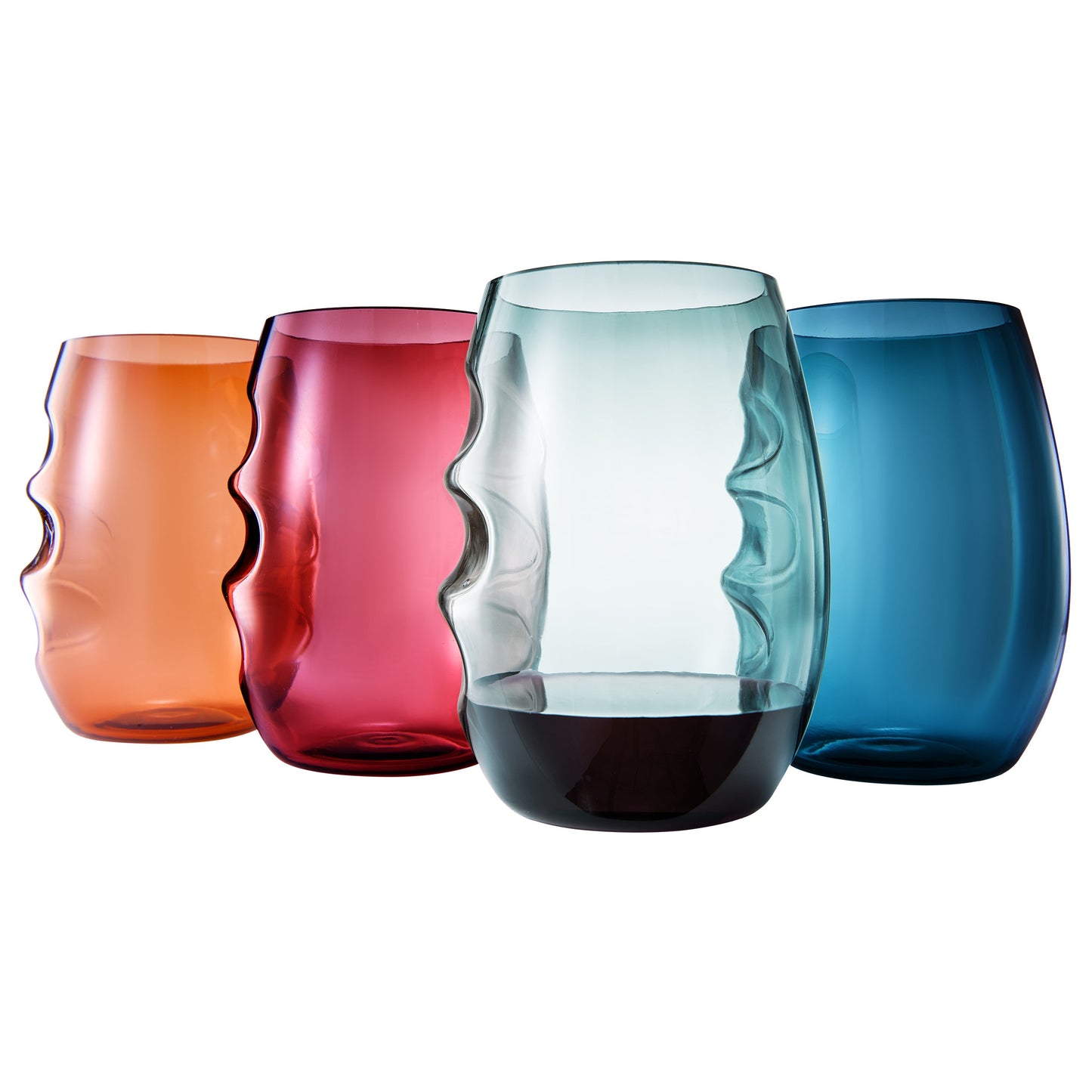 Eze Acrylic Stemless Wine Glasses Set of 4