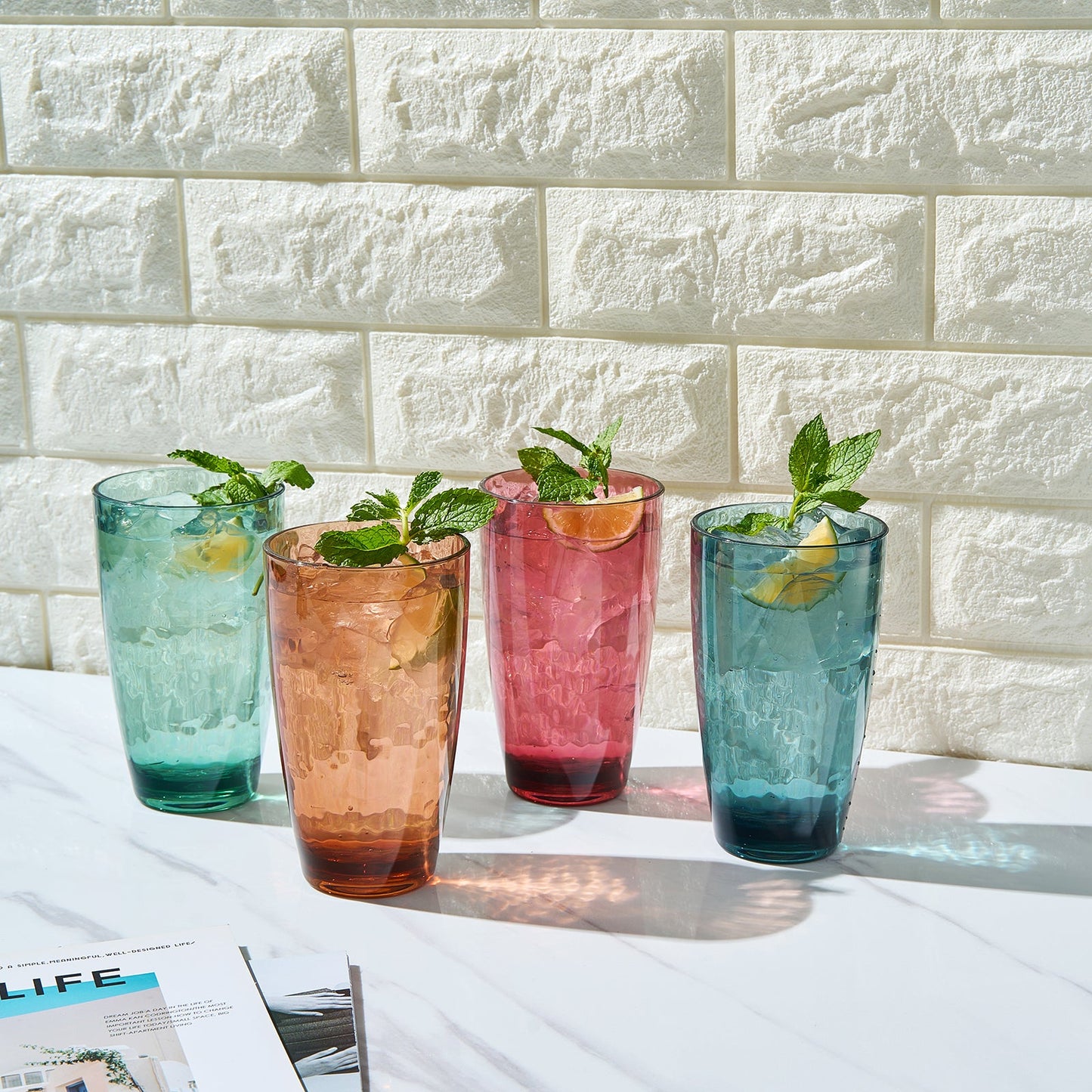 Set of Eze Unbreakable Acrylic Highball Glasses
