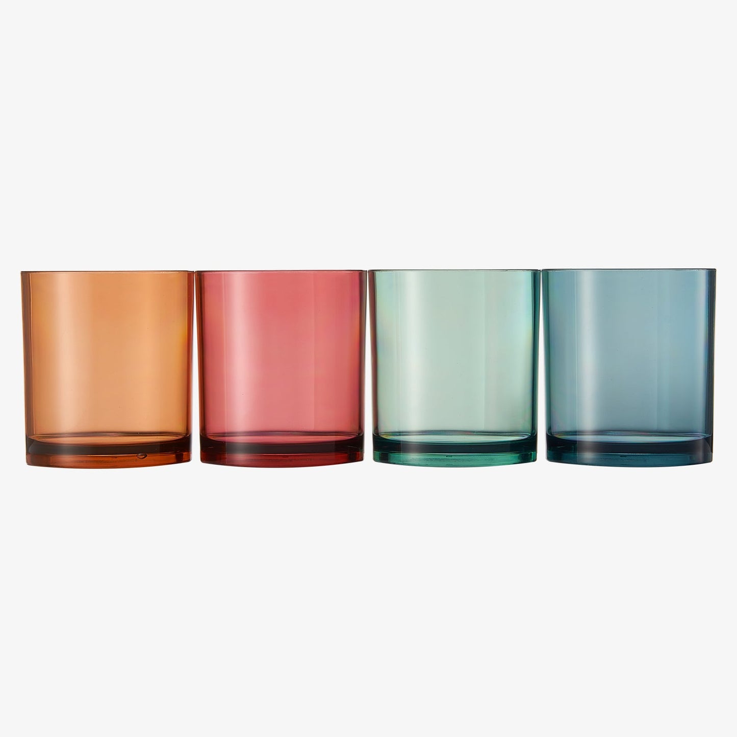 Eze Acrylic Lowball Whiskey Glasses Set of 4