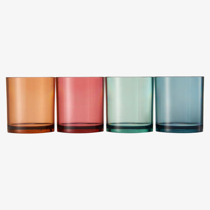 Eze Acrylic Lowball Whiskey Glasses Set of 4