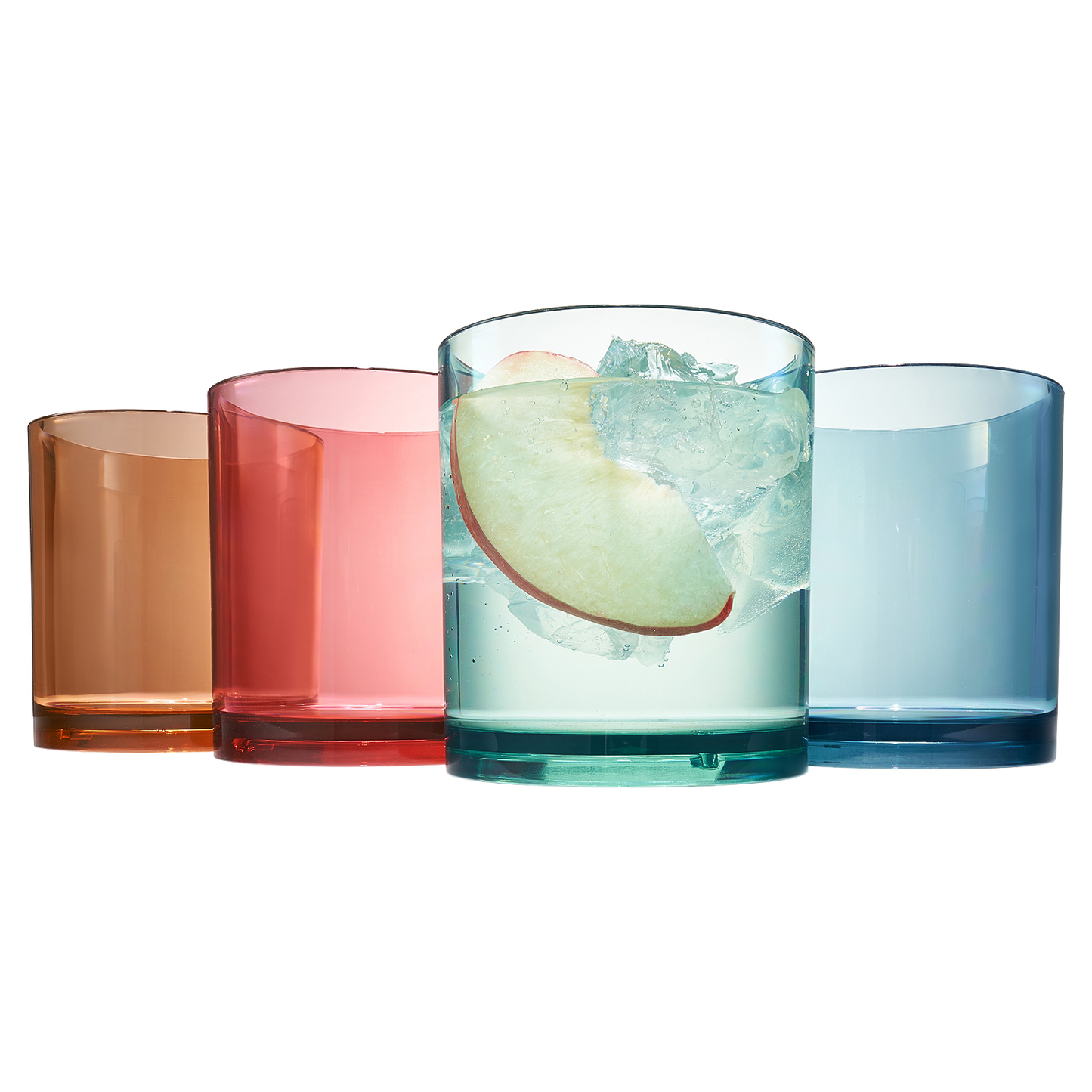 Eze Acrylic Lowball Whiskey Glasses Set of 4
