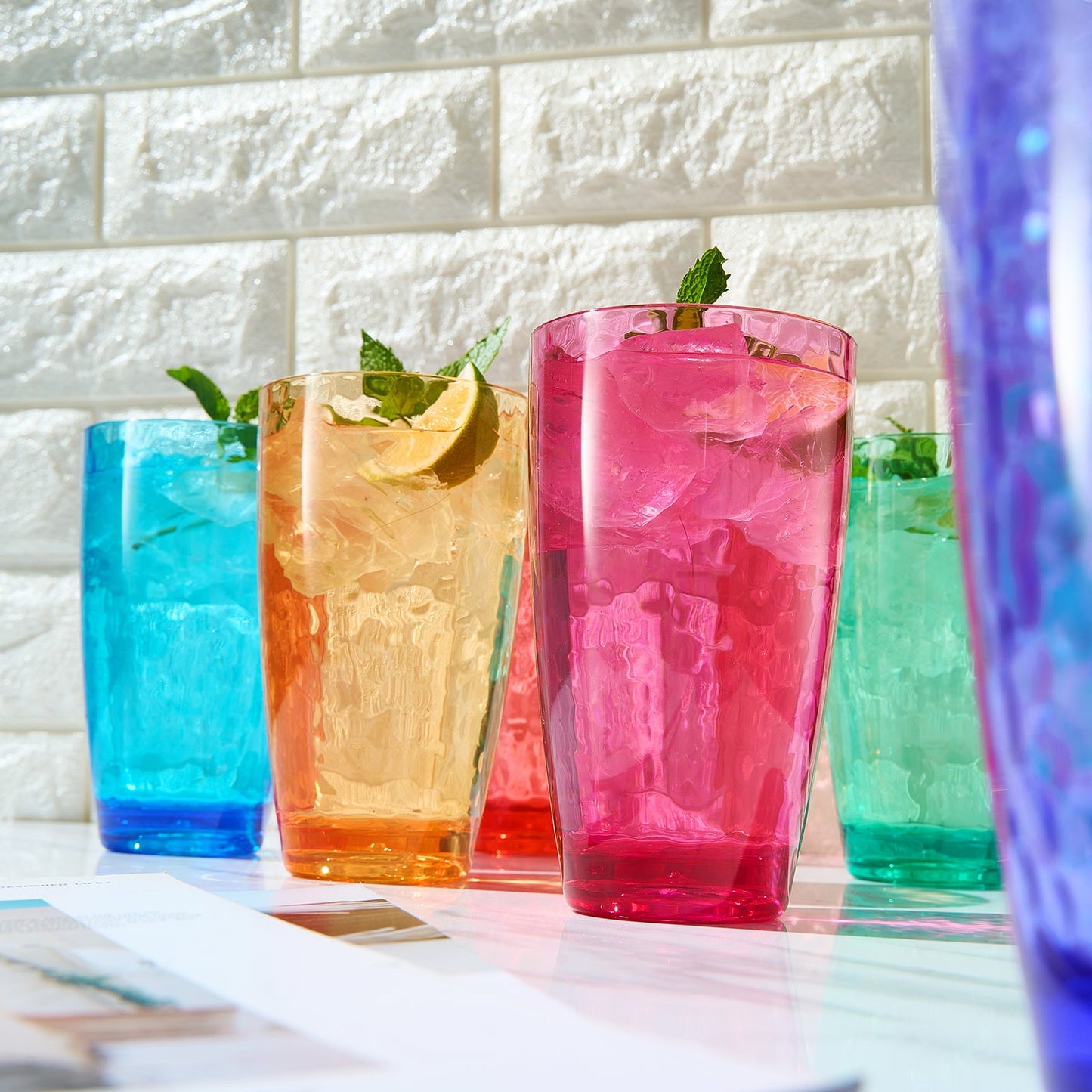 Madrid Acrylic Highball Glasses and Bar Set of 6