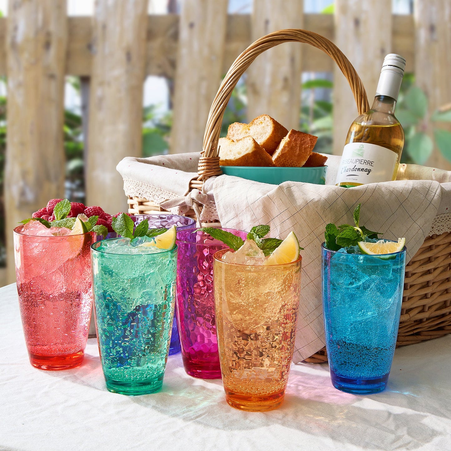 Madrid Acrylic Highball Glasses and Bar Set of 6