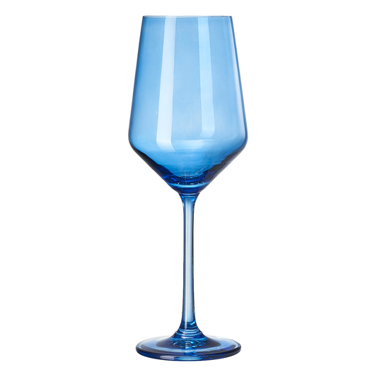 Cobalt Blue Wine Glasses Set of Six 12 Ounce