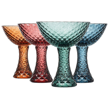 Tonal Crystal Coupe Cocktail Glassware Set of 4