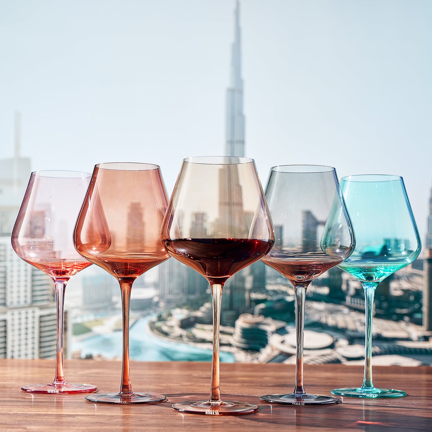 Stagioni Dubai Stemmed Wine Glasses Set of 5