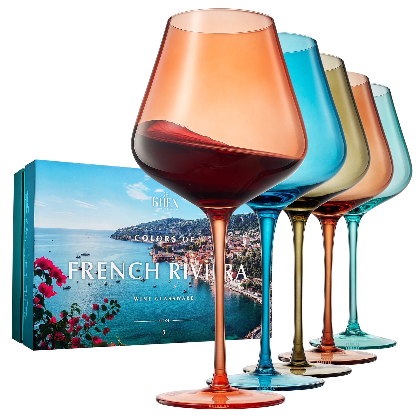 Stagioni The French Riviera Stemmed Wine Glasses