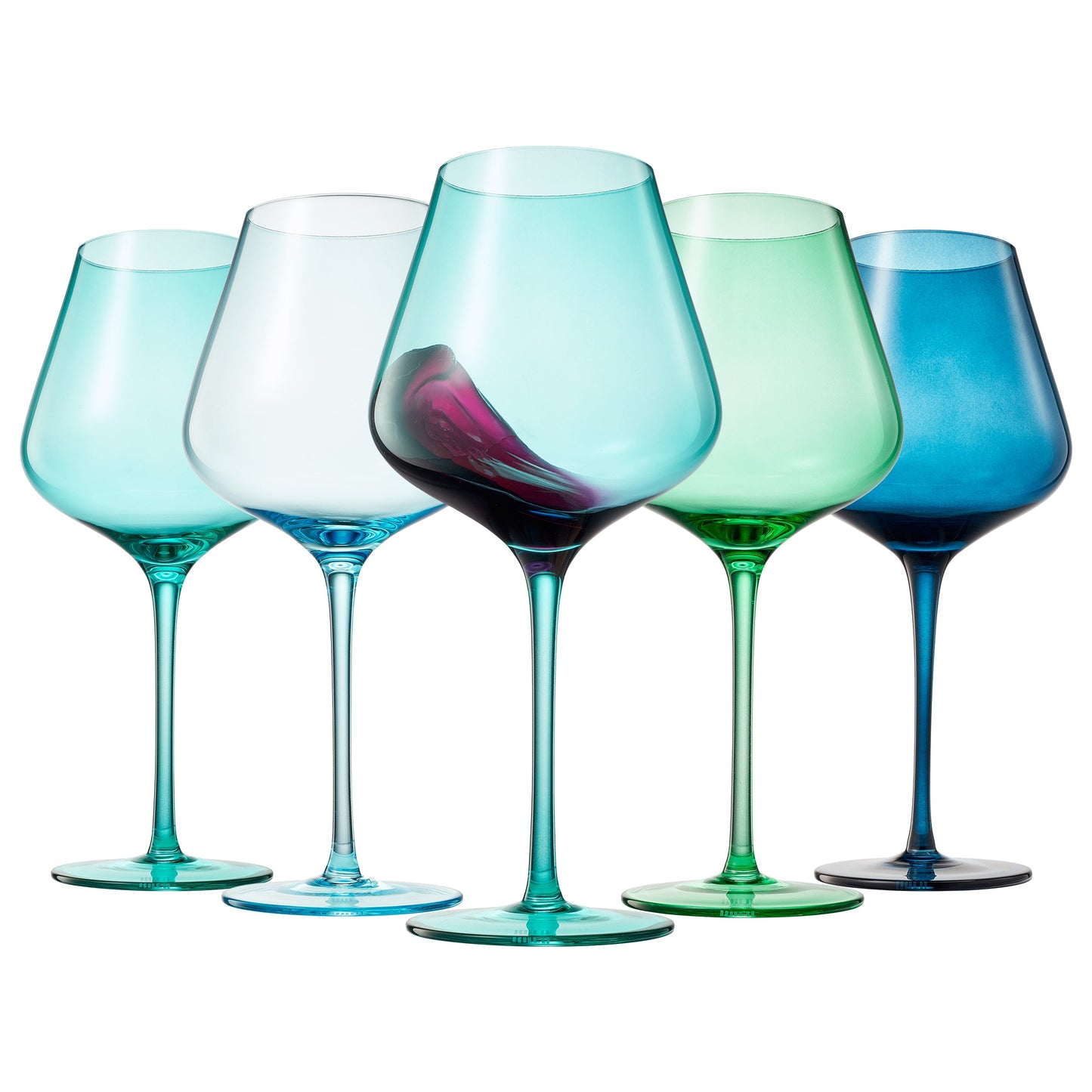 Stagioni Hawaii Stemmed Wine Glasses Set of 5
