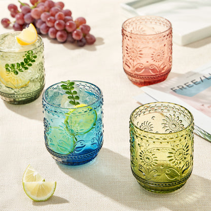 Monet Lowball Tumbler Set of Four 12 Oz Glasses