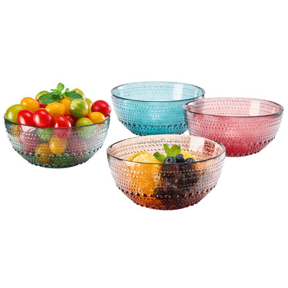 Modern Tableware Hobnail Glass Bowls Set of Four
