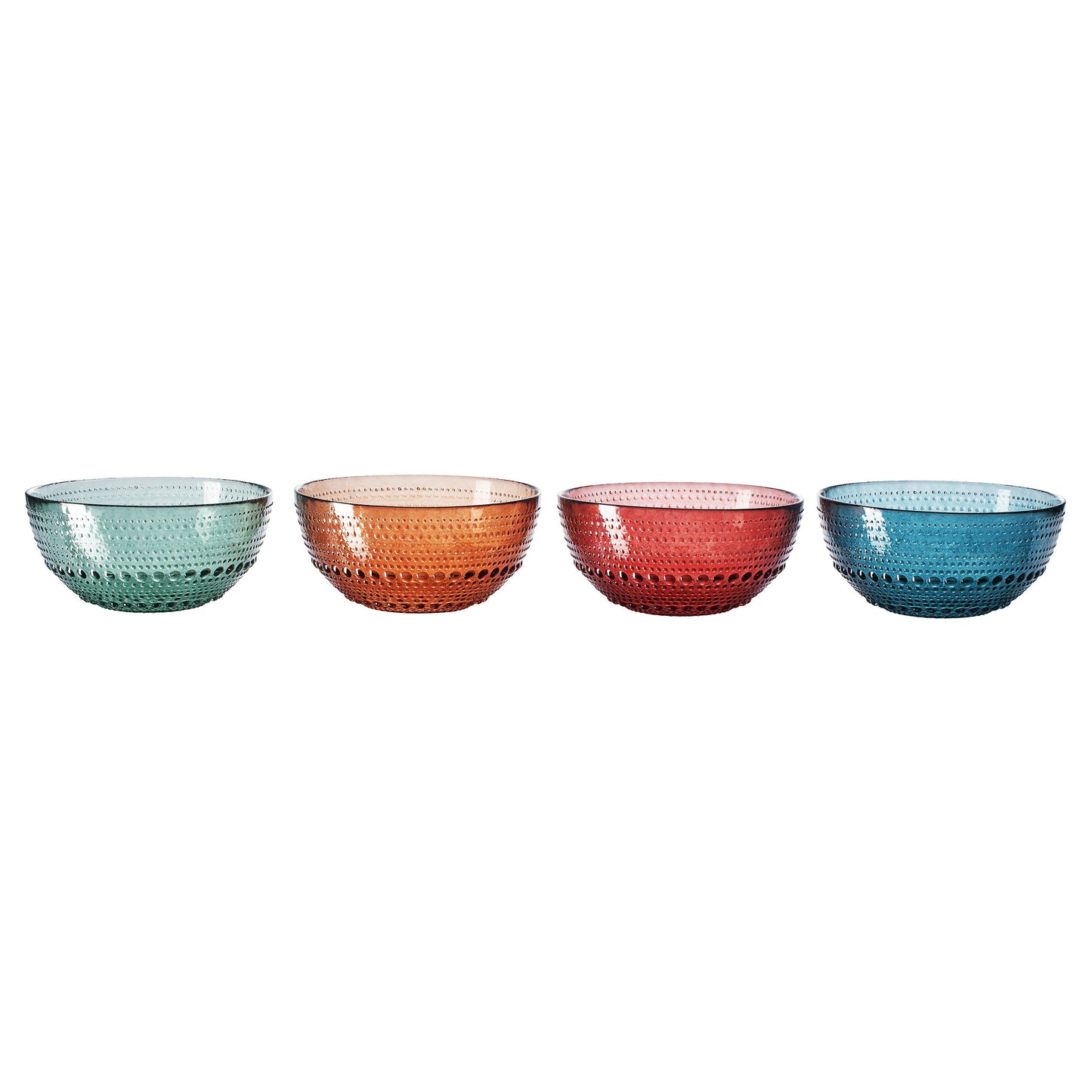 Modern Tableware Hobnail Glass Bowls Set of Four