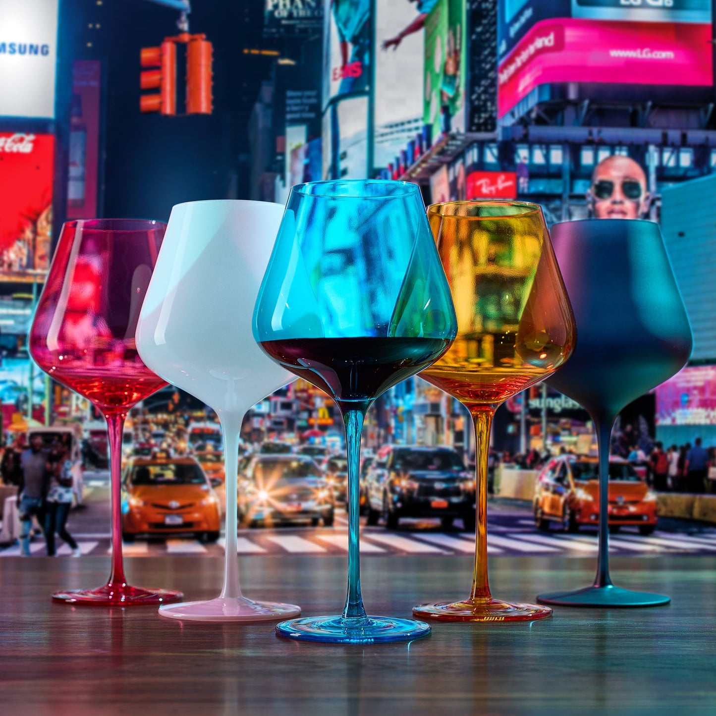 Stagioni Nyc Stemmed Wine Glasses Set of 5