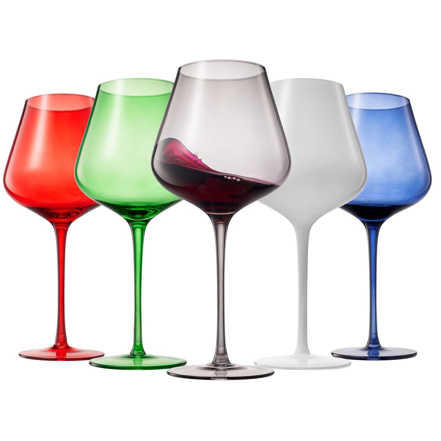 Stagioni Paris Set of Five Stemmed Wine Glasses