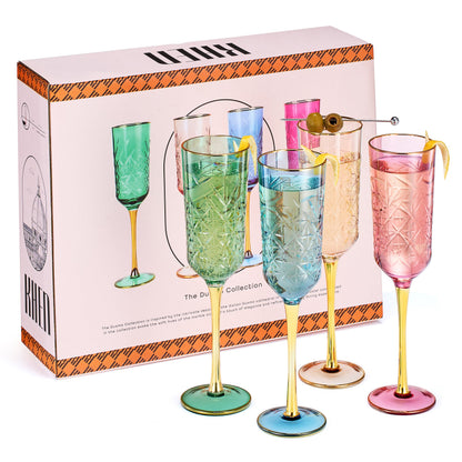 Duomo Champagne Flute Set of Four Glasses