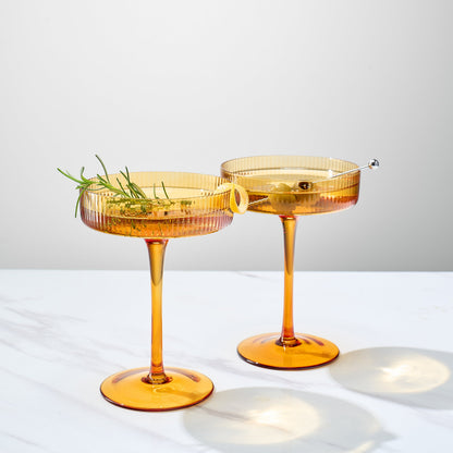 Como Champagne Coupe Cocktail Glasses Set of Two