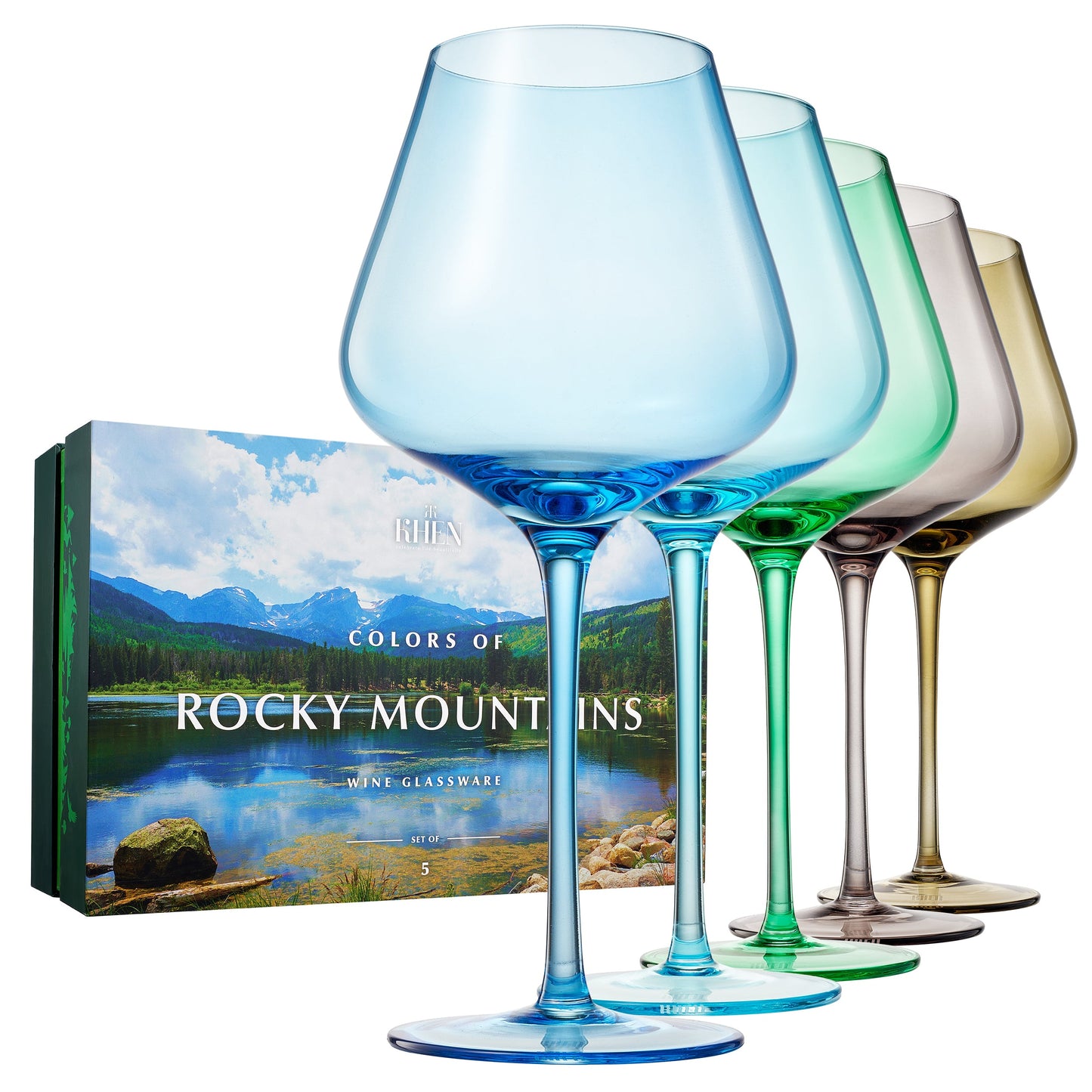 Stagioni Rocky Mountains Wine Glasses Set of 5