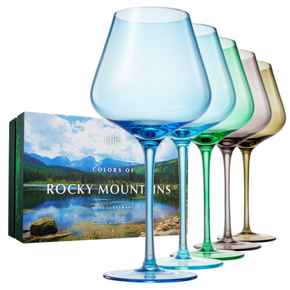 Stagioni Rocky Mountains Wine Glasses Set of 5