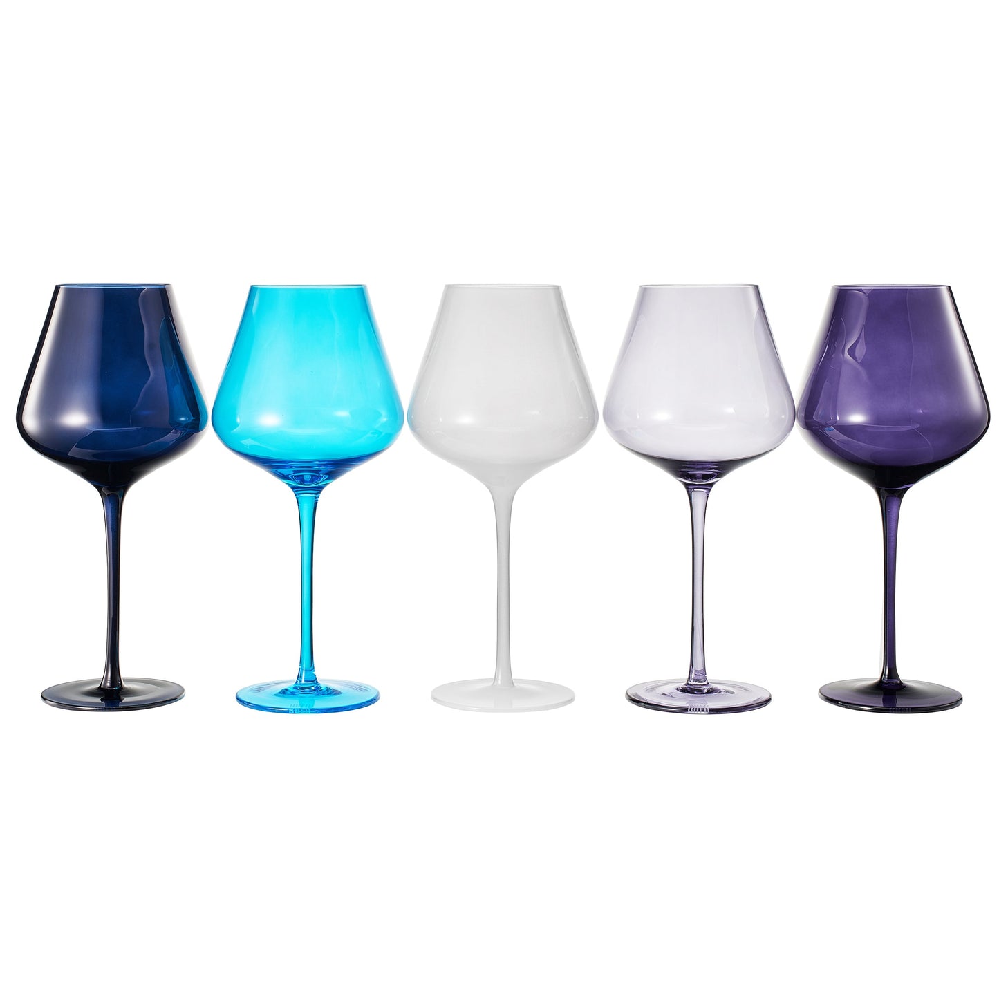 Stagioni Santorini Stemmed Wine Glasses Set of 5