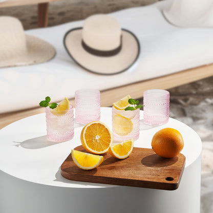 Monet Hobnail Highball and the Lowball Glasses