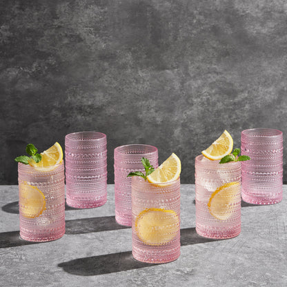 Monet Hobnail Highball Glassware Set of 6