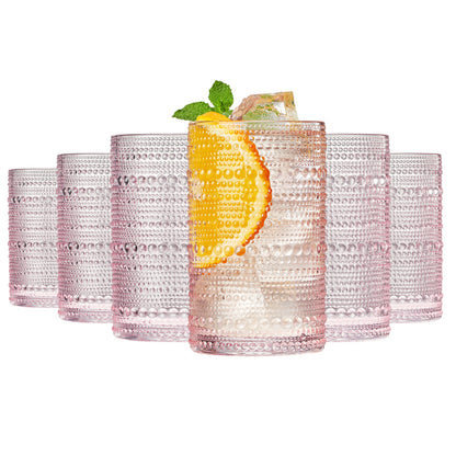 Monet Hobnail Highball Glassware Set of 6