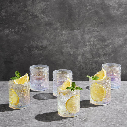 Classica Hobnail Lowball Glassware Set of Six