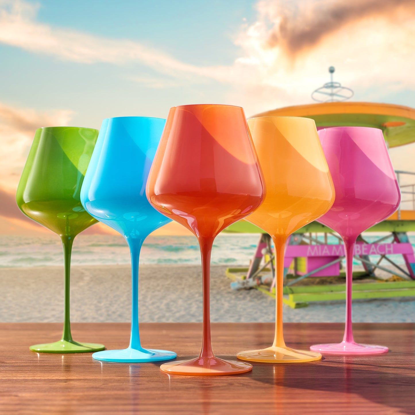 Stagioni South Beach Wine Glasses Set of 5