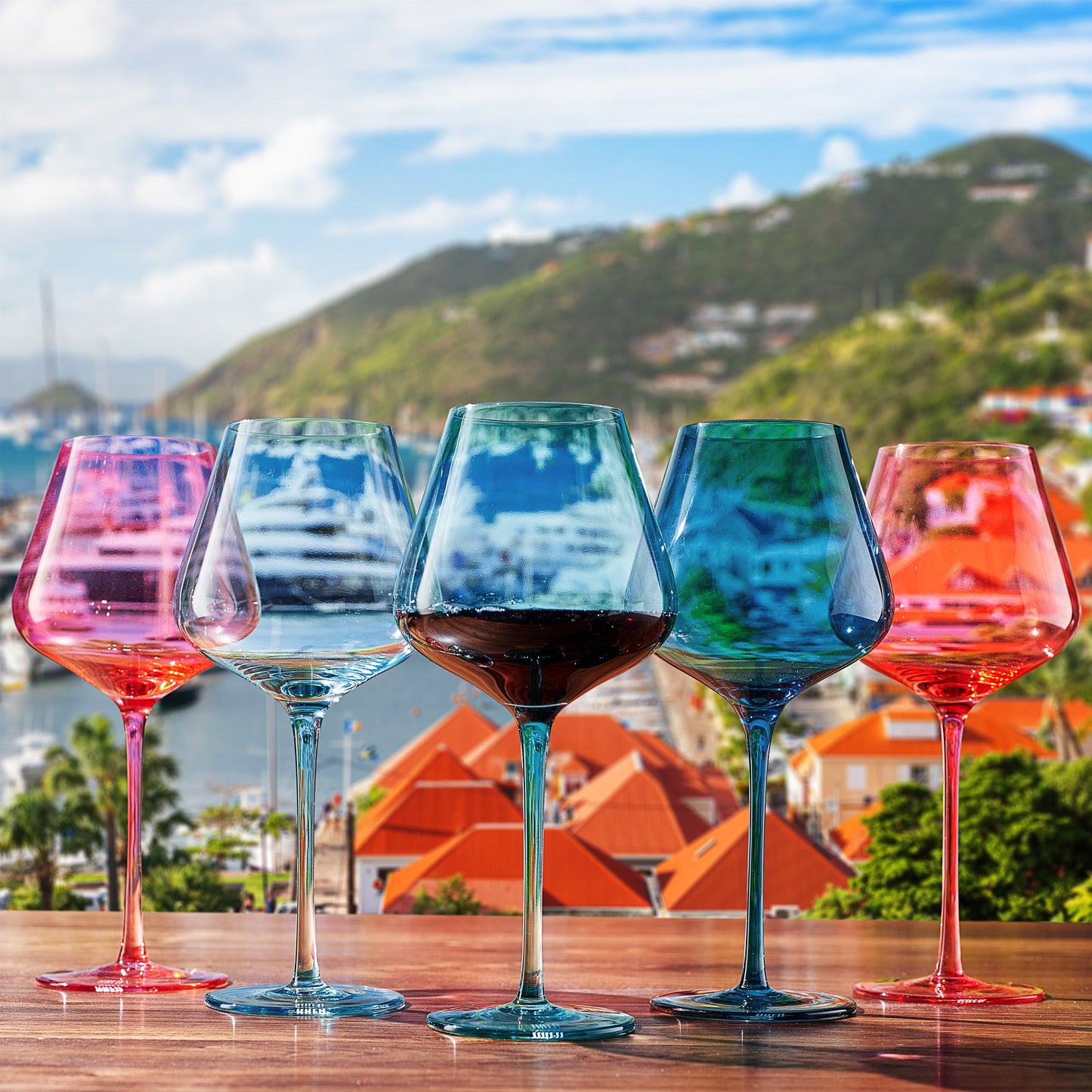 Stagioni St Barths Stemmed Wine Glass Set of 5