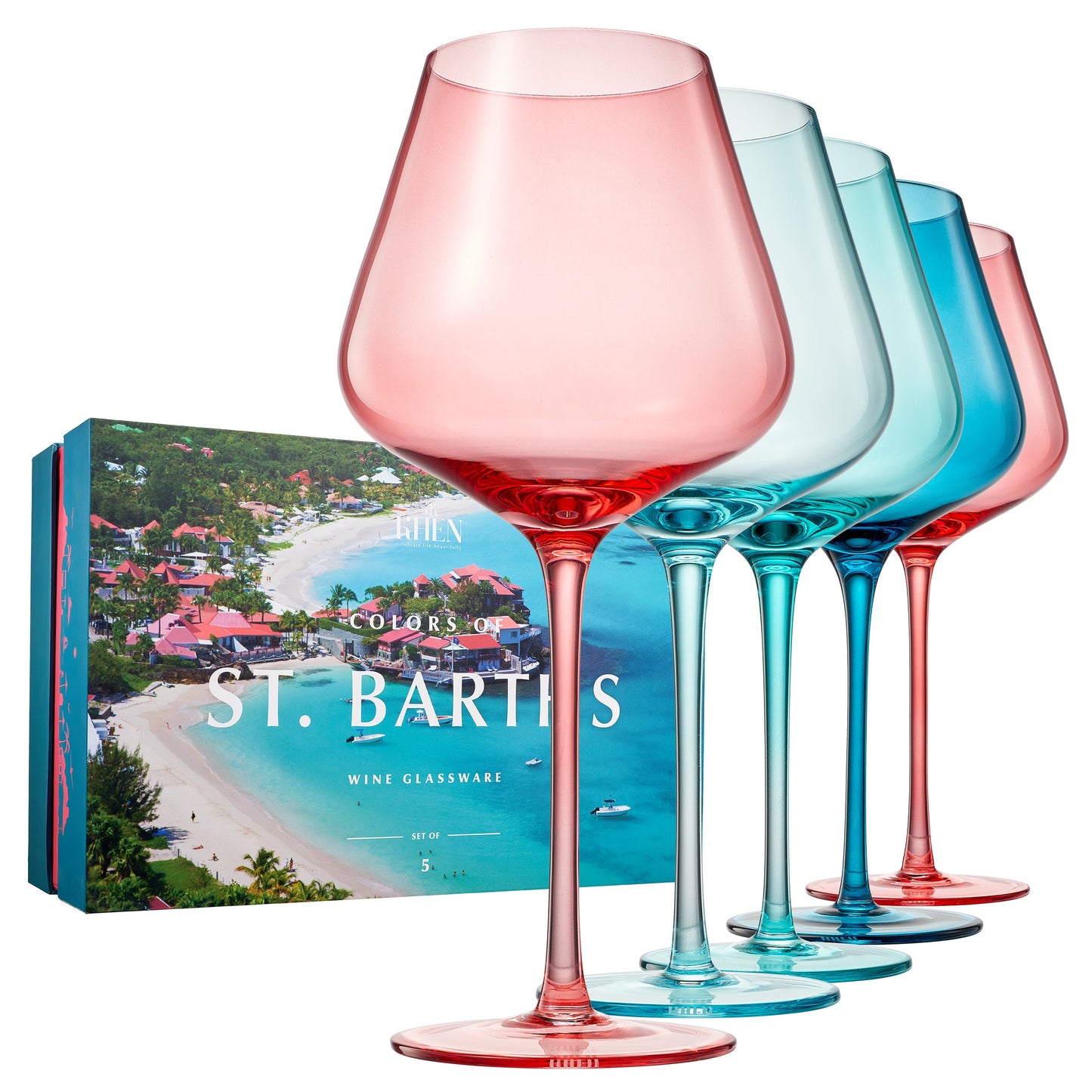 Stagioni St Barths Stemmed Wine Glass Set of 5