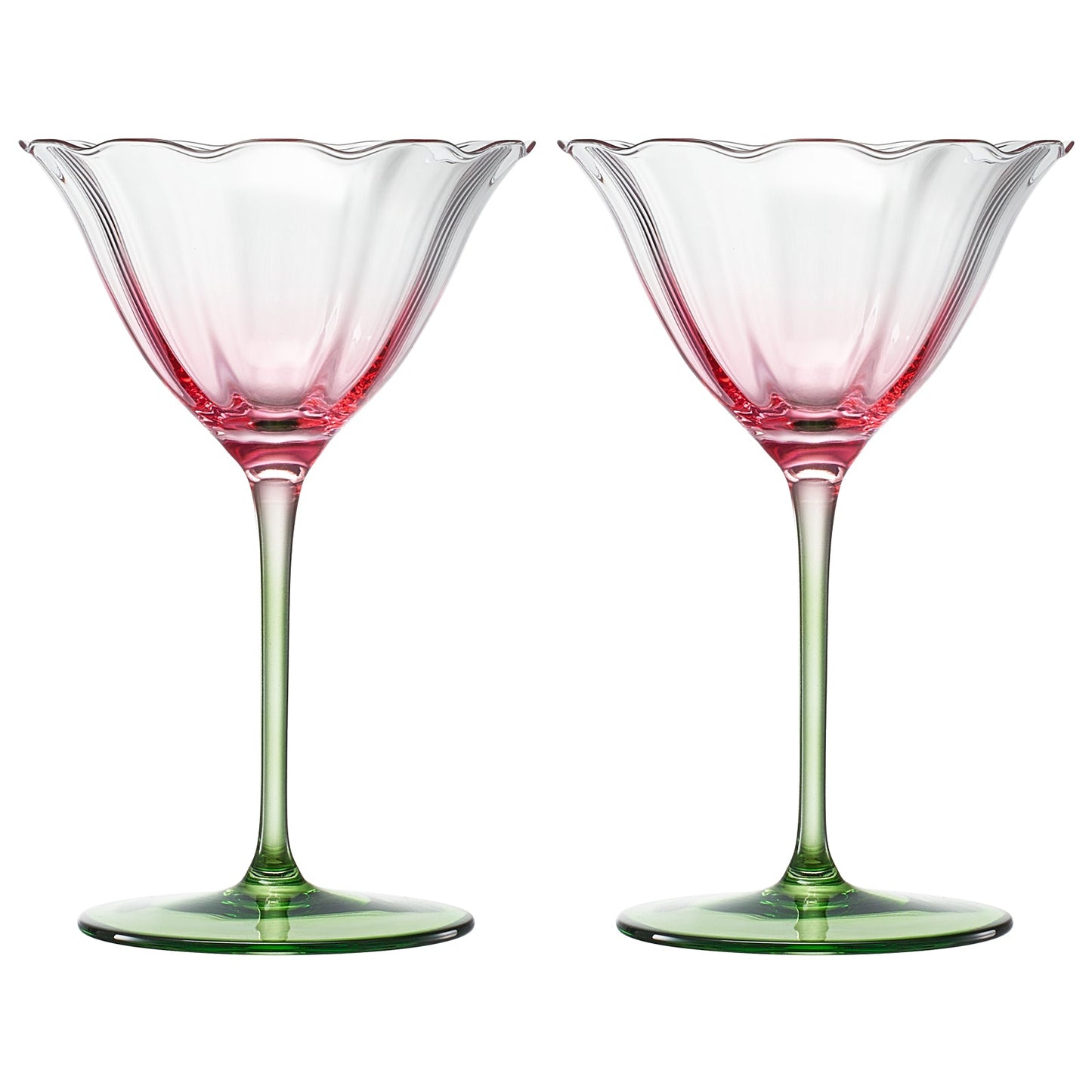 Fiore Champagne Coupe Glassware Set of Two