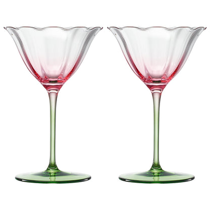 Fiore Champagne Coupe Glassware Set of Two