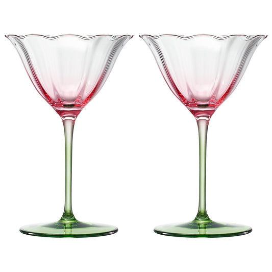 Fiore Champagne Coupe Glassware Set of Two