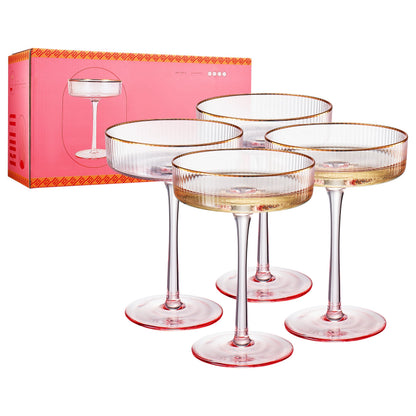 Aurelia Champagne Coupe Glassware Set of Four