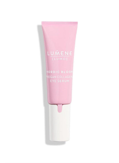 Eye Serum pink tube with white cap, Lumene Nordic Bloom Vegan Collagen Eye Serum on Tampa Home & Garden Store